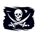 Pirate Flag Temporary Tattoo (2"x2")